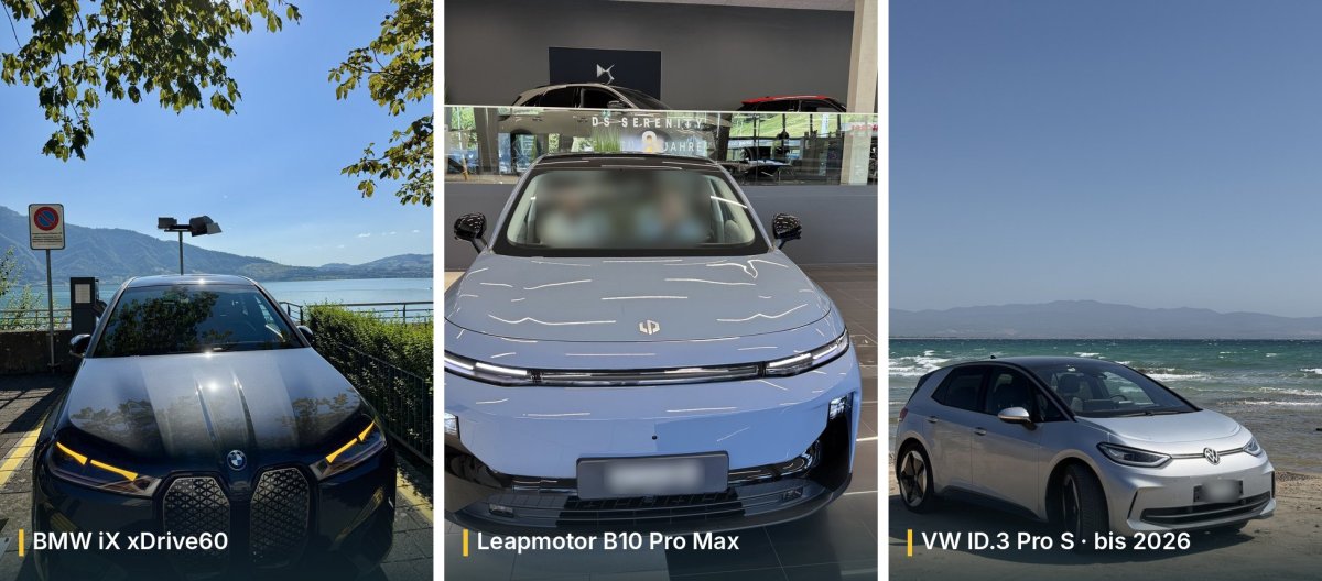 Unsere Autos: BMW iX, Leapmotor B10 und VW ID.3